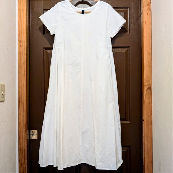 Kedem Sasson KA719 SS21 Amma White Cotton Gathered Dress – Size 1 - Picture 1 of 5